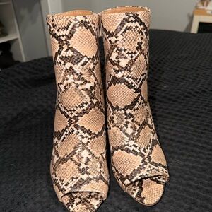 Fashion Nova Snakeskin Ankle Booties
